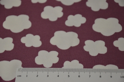 Jersey "Clouds" mini wolken aubergine